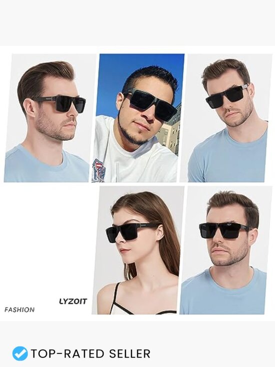 Square Oversized Sunglasses UV Protective Classic Rectangle Shades Unisex